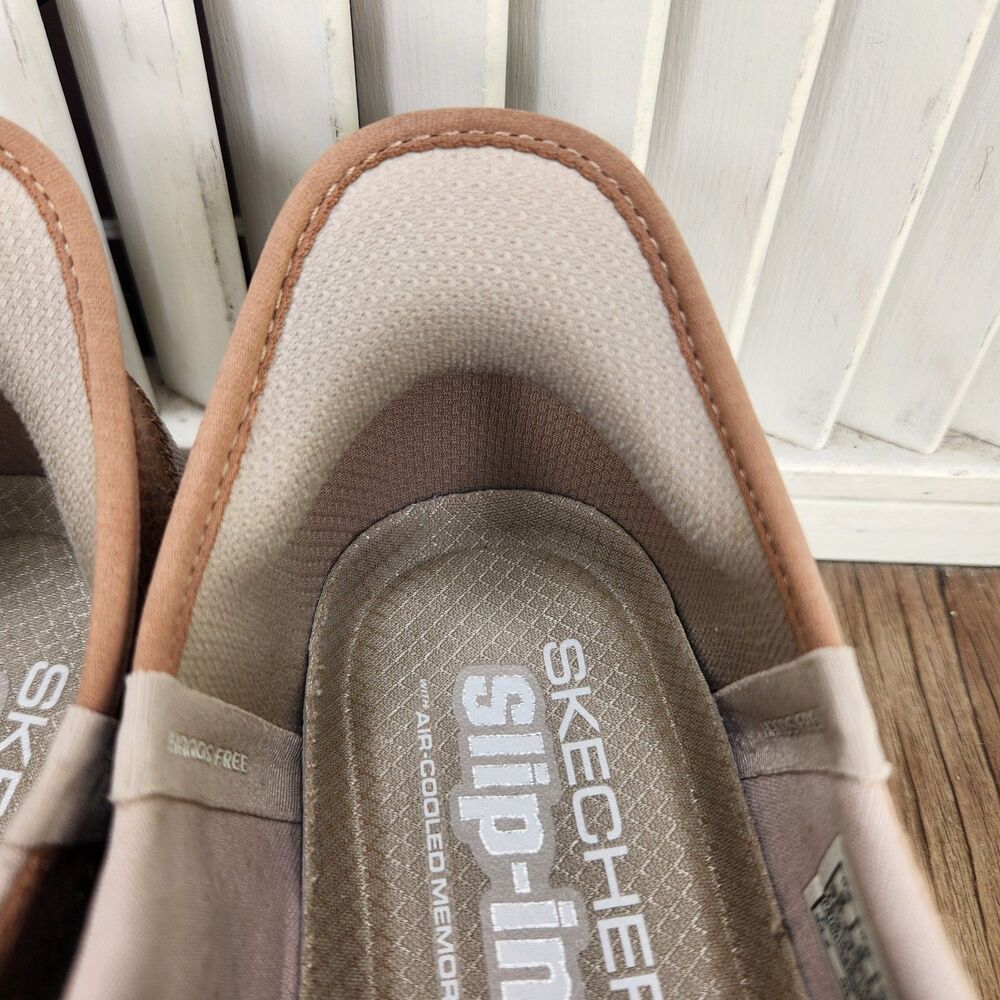 Skechers Slip-Ins On-The-Go Flex Palmilla Boat Shoes Women's 9 Taupe Hands Free - Picture 10 of 11